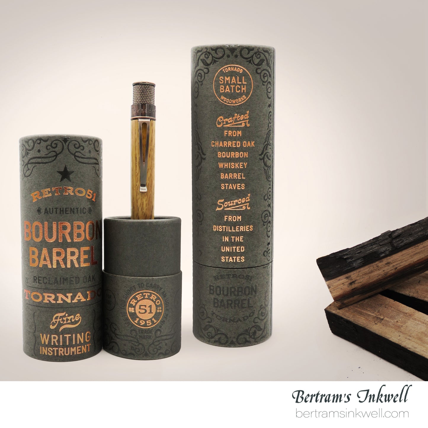 Retro 51 Tornado™ Woodworks - Bourbon Barrel Rollerball