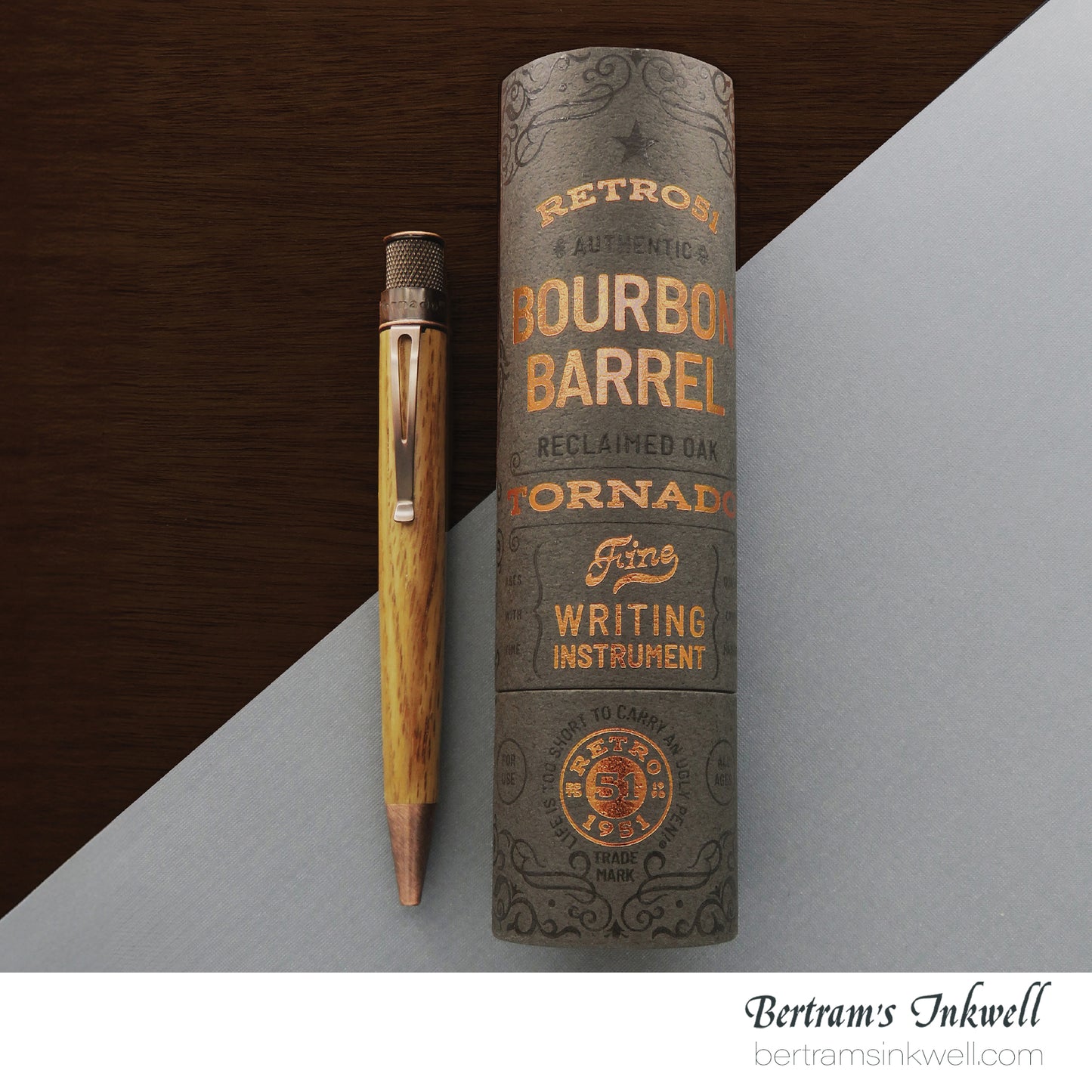Retro 51 Tornado™ Woodworks - Bourbon Barrel Rollerball