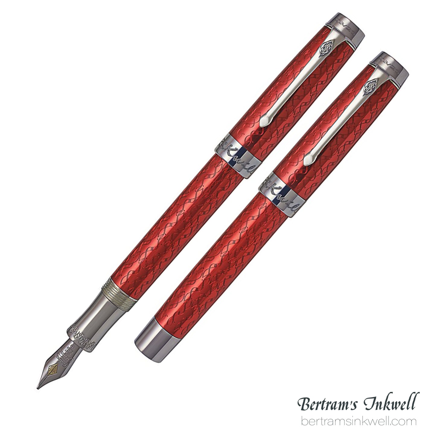 Conway Stewart Duro Serling Silver and Enamel Cherry Limited Edition Fountain Pen, 2012