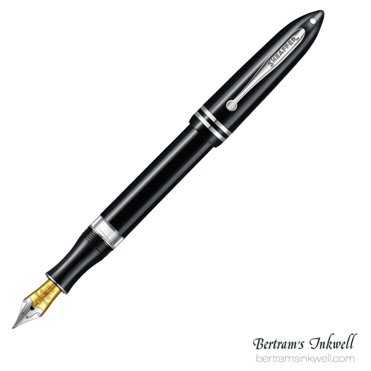 Sheaffer Balance III E892 Glossy Black & Chrome Trim Fountain Pen