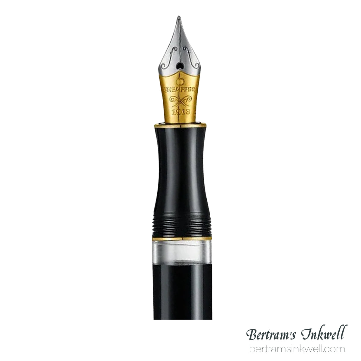 Sheaffer Balance III E893 Glossy Black & Gold Trim Fountain Pen