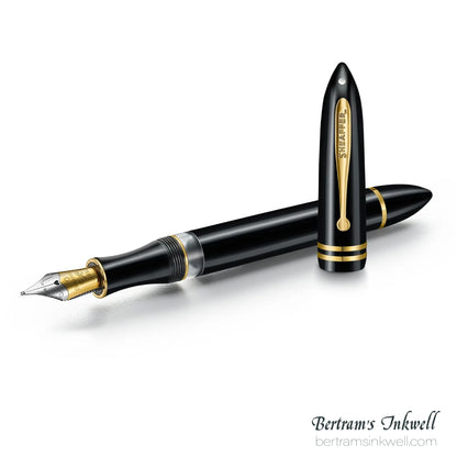 Sheaffer Balance III E893 Glossy Black & Gold Trim Fountain Pen