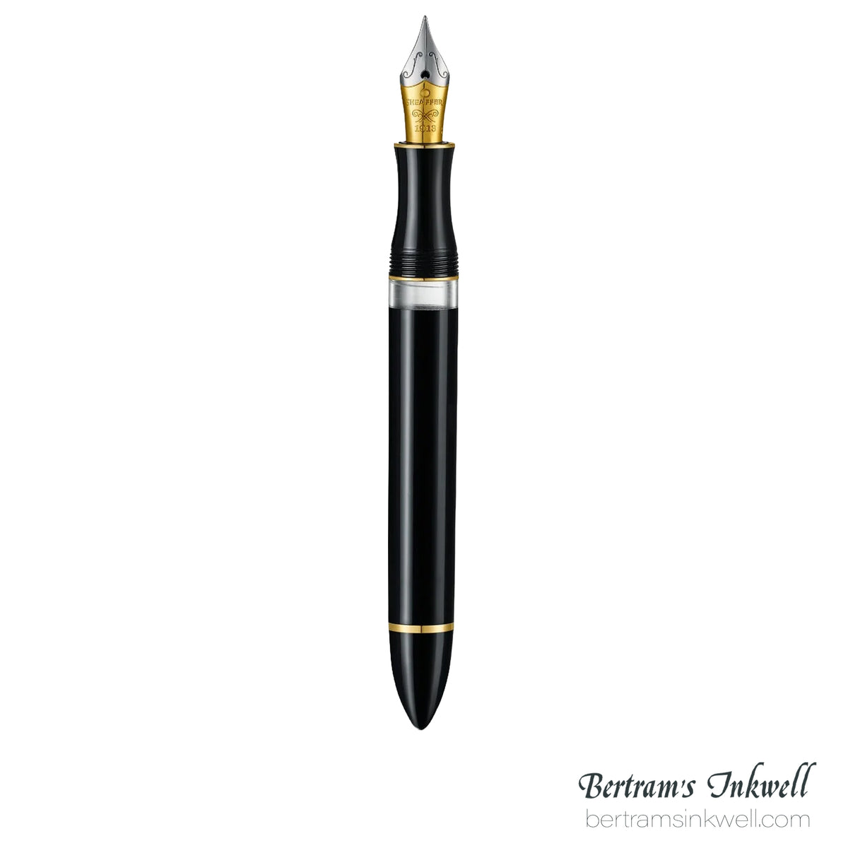 Sheaffer Balance III E893 Glossy Black & Gold Trim Fountain Pen
