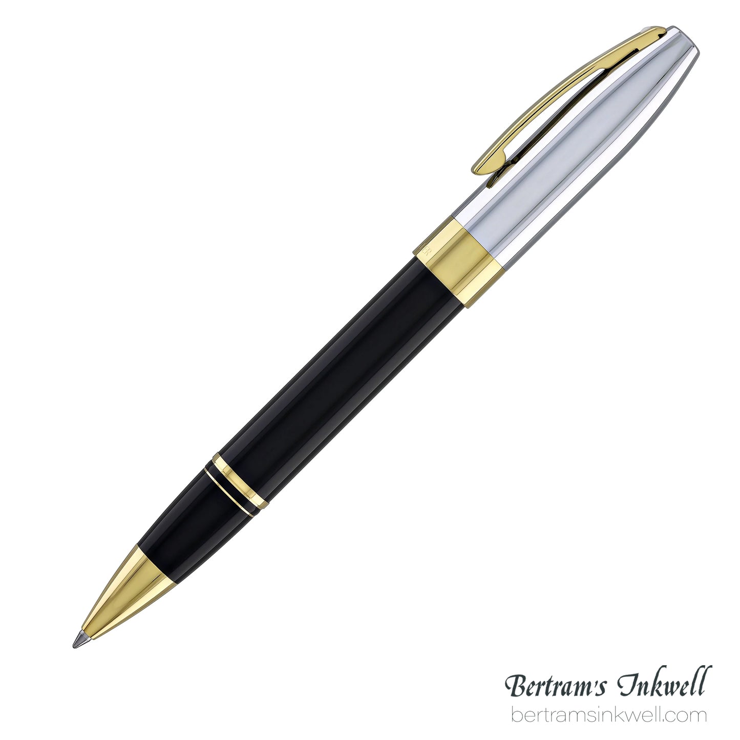 Sheaffer Legacy®  Black Lacquer with Chrome Cap 14K Gold PVD Rollerball