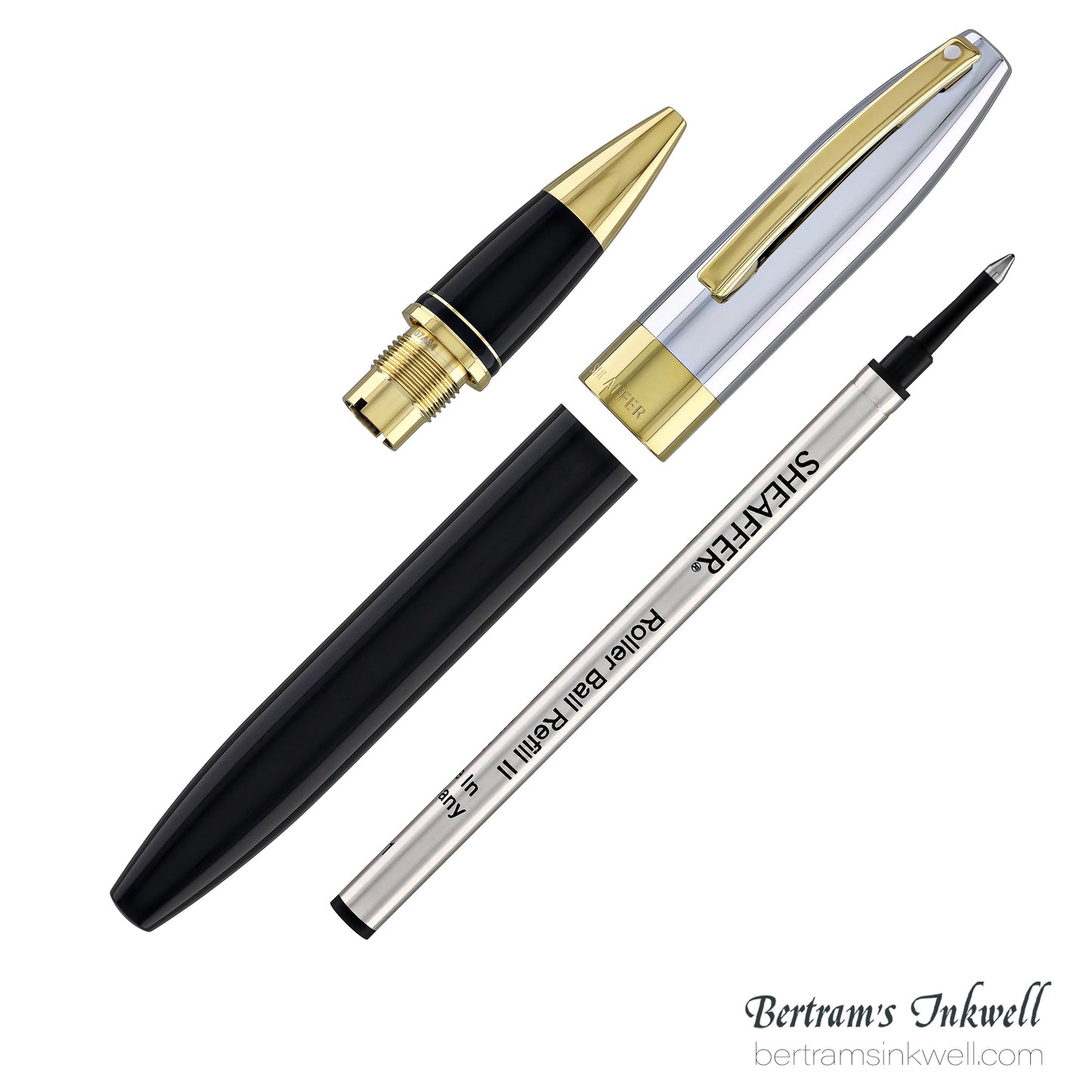 Sheaffer Legacy®  Black Lacquer with Chrome Cap 14K Gold PVD Rollerball