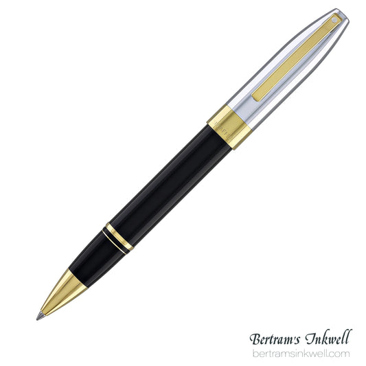 Sheaffer Legacy®  Black Lacquer with Chrome Cap 14K Gold PVD Rollerball