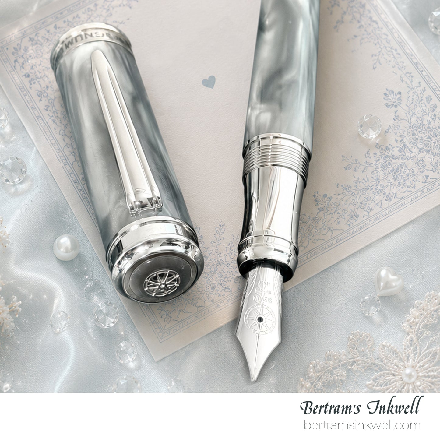 Signum Carina Grey Mist Fountain Pen With Leather Pen Case, 2011