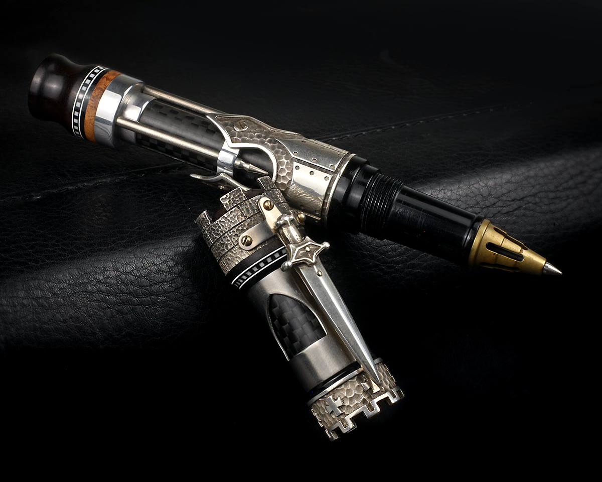 Gisi Pen Company Steampunk Castle Titanium Carbon Fiber Limited Edition Rollerball, 2007