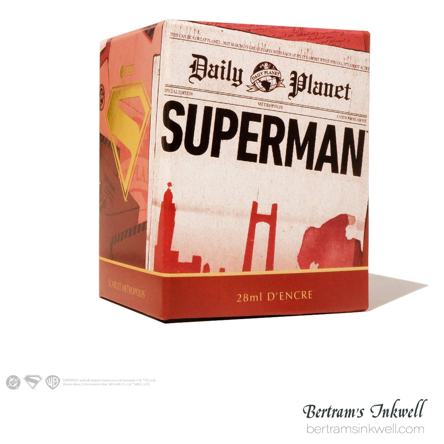 Ferris Wheel Press x Warner Bros Superman - Scarlet Metropolis - 28ml Ink Bottle