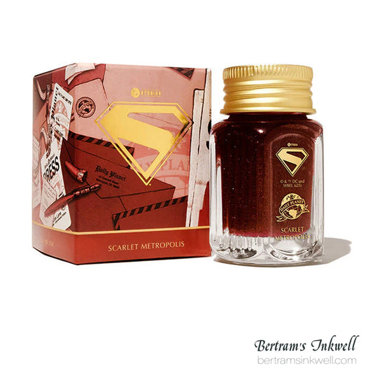 Ferris Wheel Press x Warner Bros Superman - Scarlet Metropolis - 28ml Ink Bottle