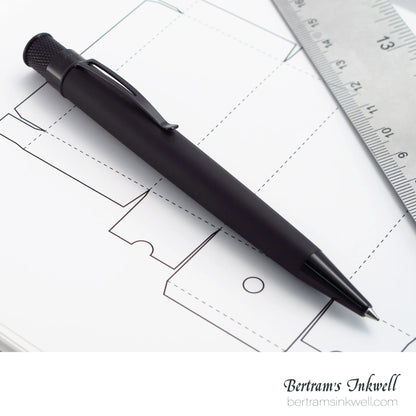Retro 51 Tornado™ Stealth Lacquer - Matte Black Rollerball