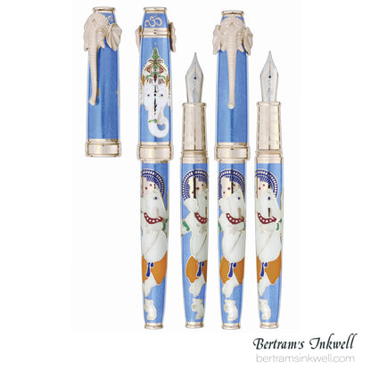 David Oscarson Lord Ganesha Azure Blue Fountain Pen