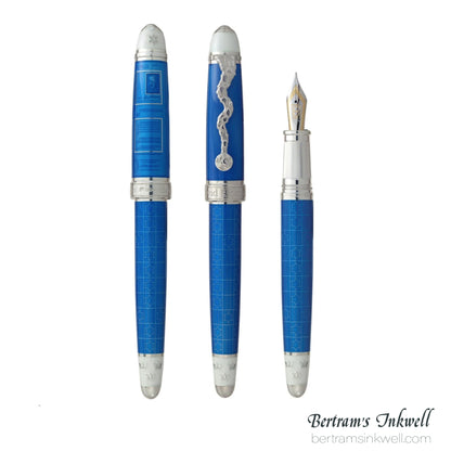 David Oscarson Raoul Wallenberg All Blue Fountain Pen