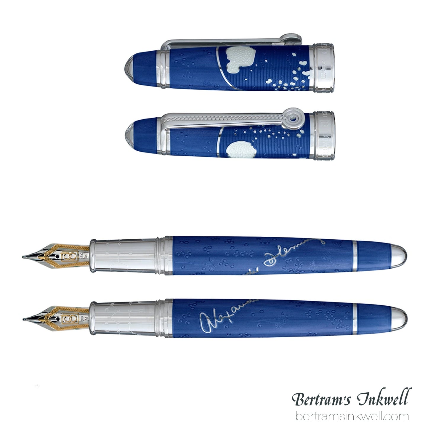 David Oscarson Sir Alexander Fleming Blue Fountain Pen