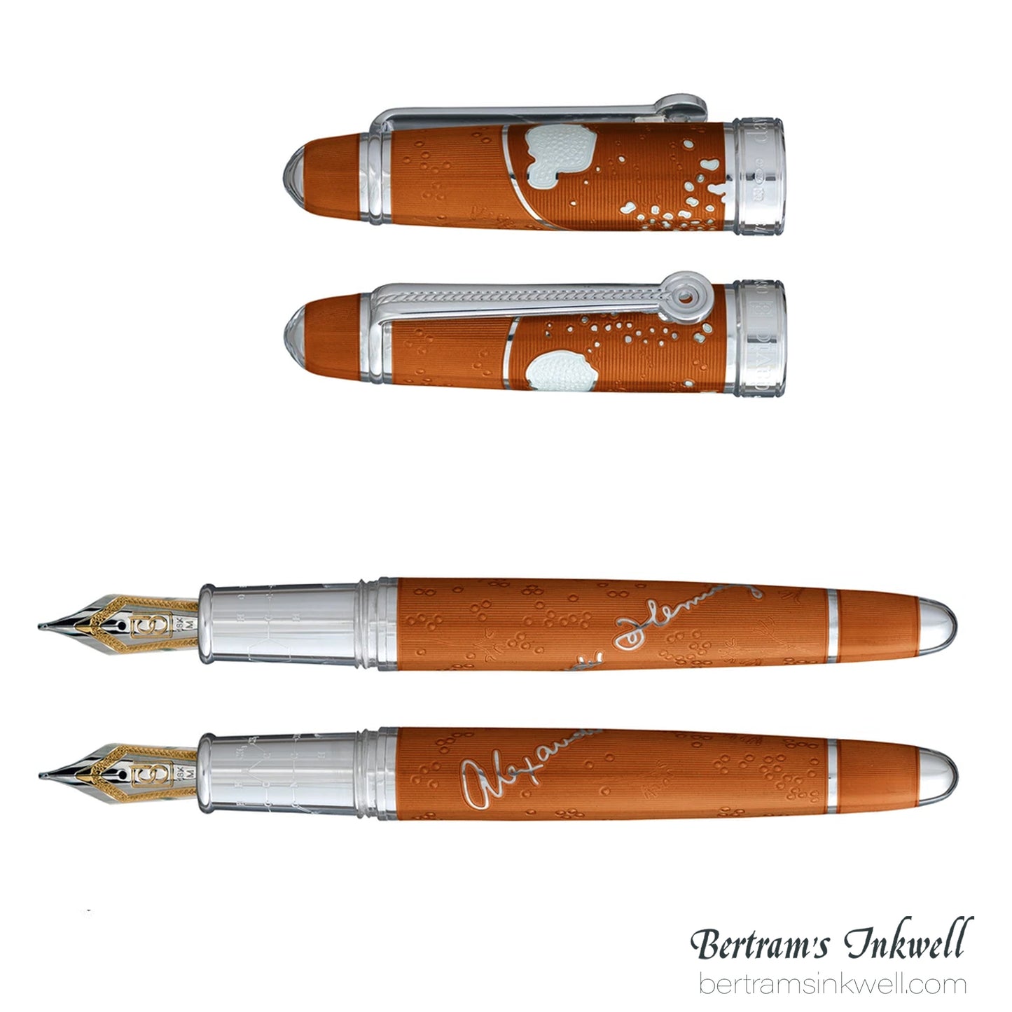 David Oscarson Sir Alexander Fleming Orange Fountain Pen