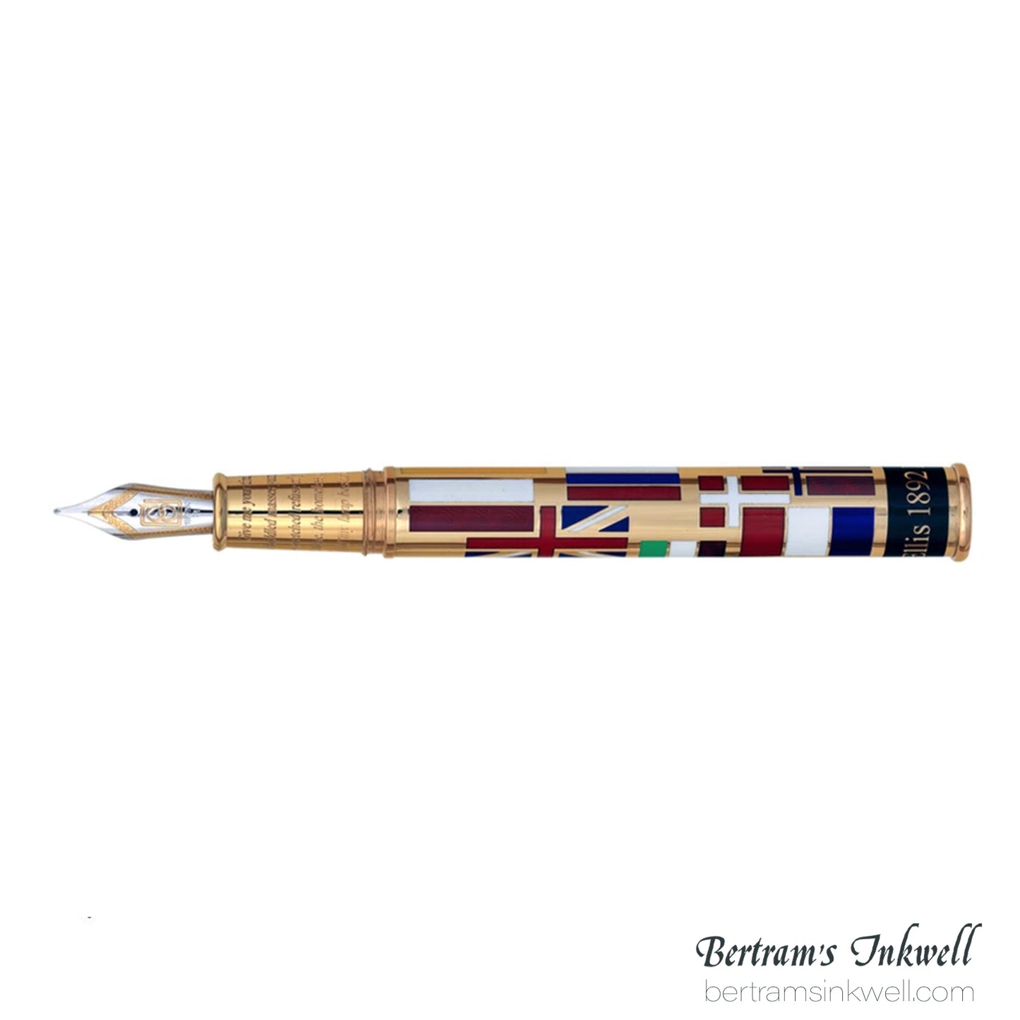 David Oscarson Ellis Island Ruby Red with Gold Vermeil Fountain Pen