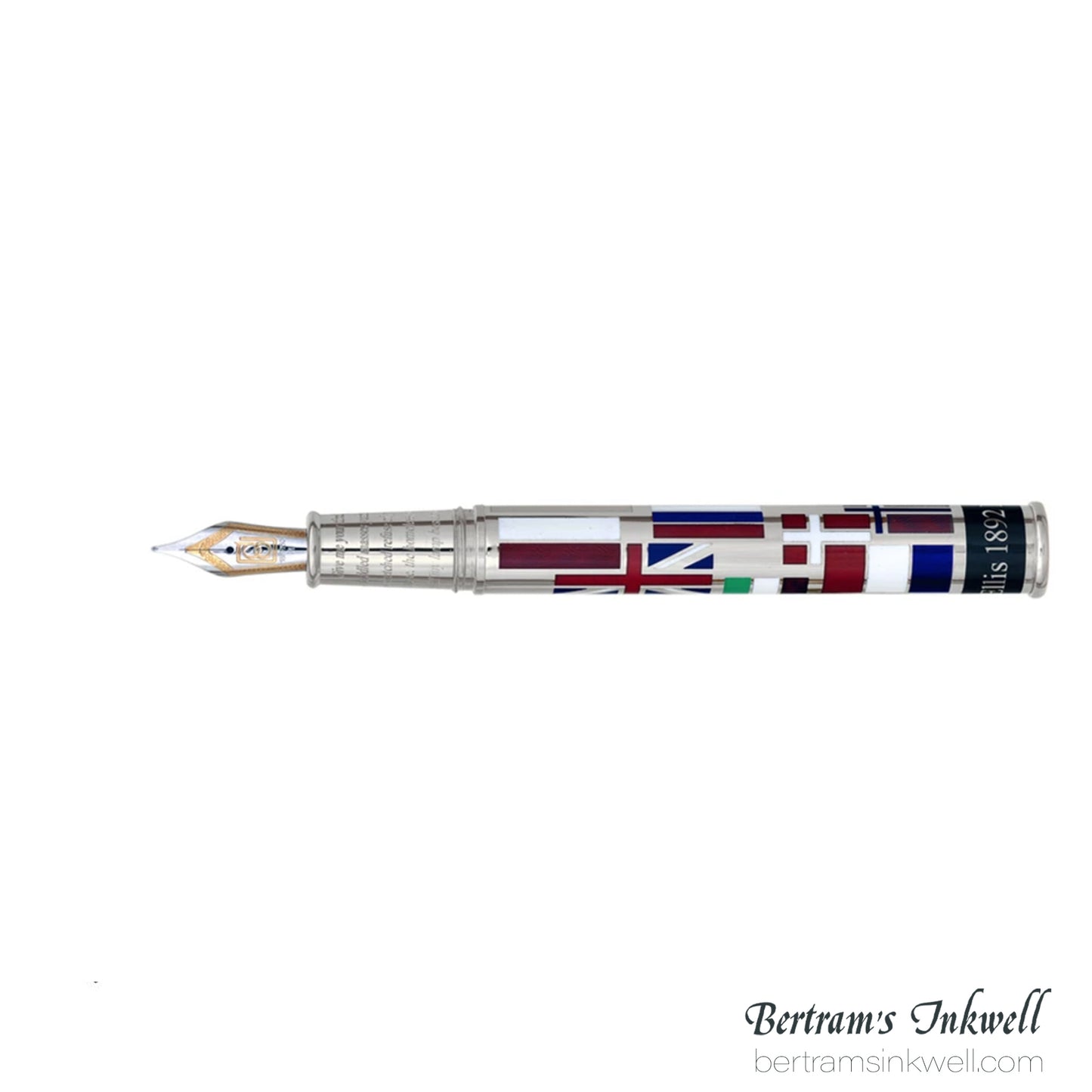 David Oscarson Ellis Island Ruby Red with Silver Fountain Pen