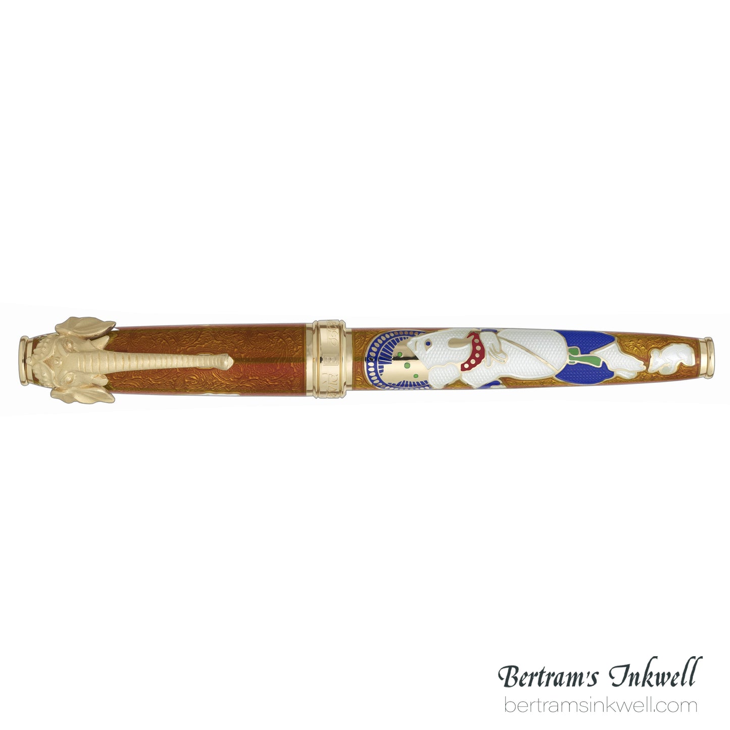 David Oscarson Lord Ganesha Saffron Fountain Pen