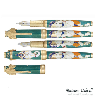 David Oscarson Lord Ganesha Teal Fountain Pen