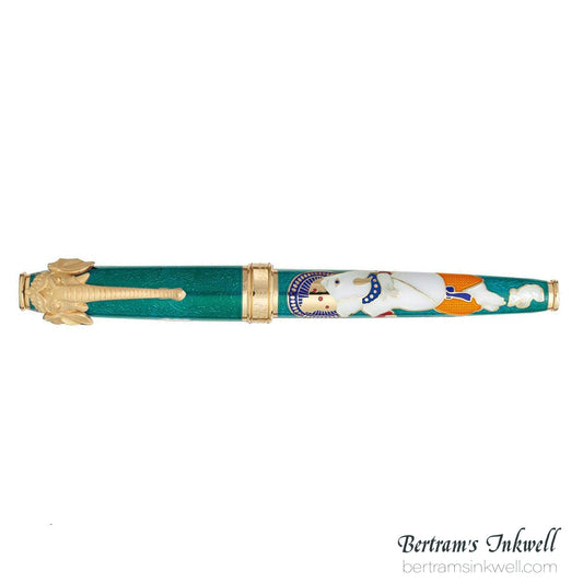 David Oscarson Lord Ganesha Teal Fountain Pen