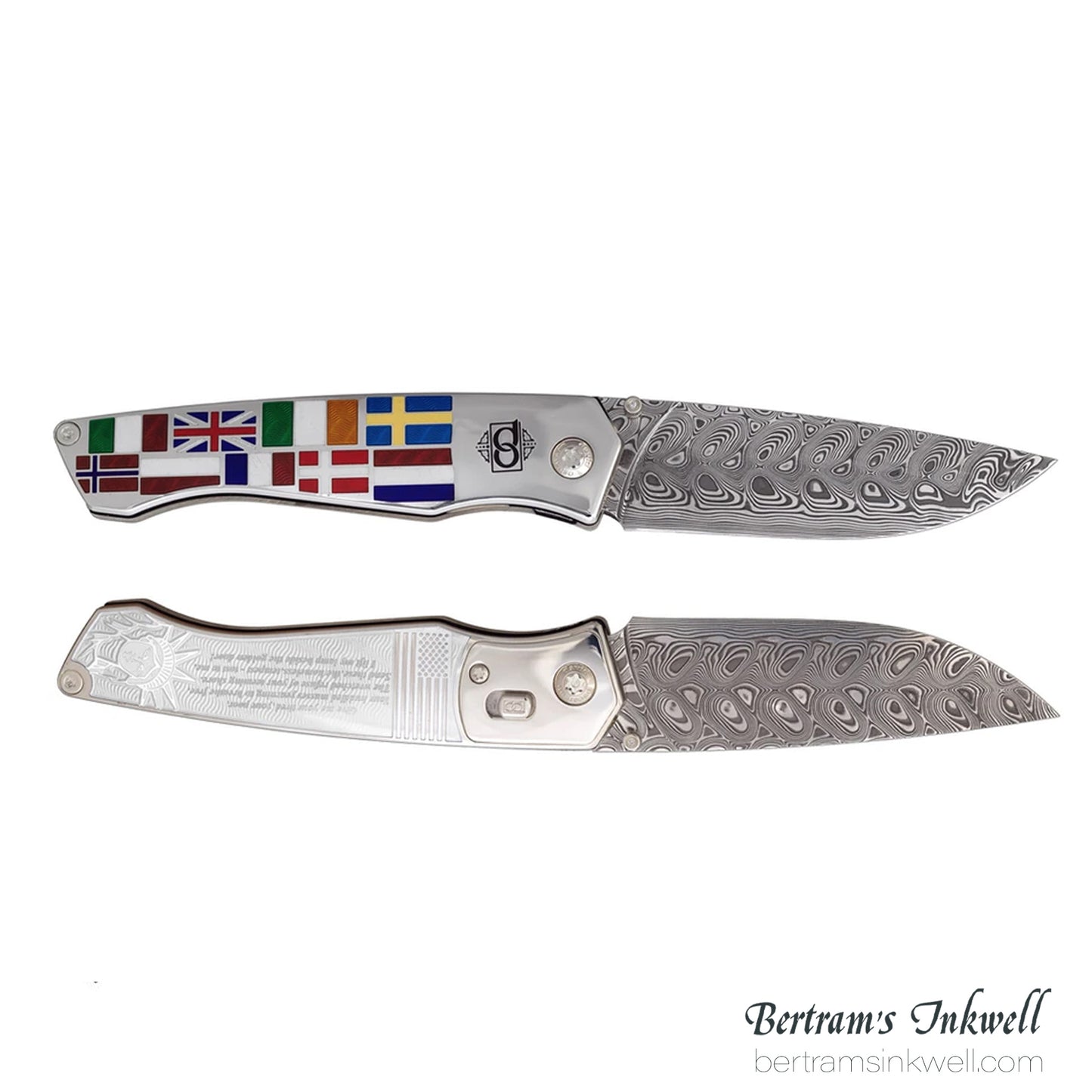 David Oscarson Ellis Island Translucent White Hard Enamel Folding Knife