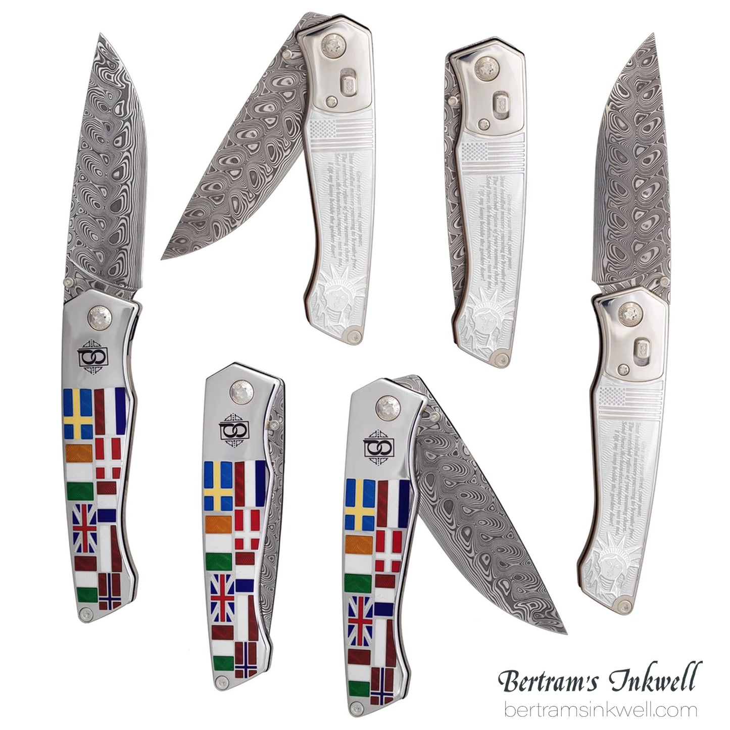 David Oscarson Ellis Island Translucent White Hard Enamel Folding Knife