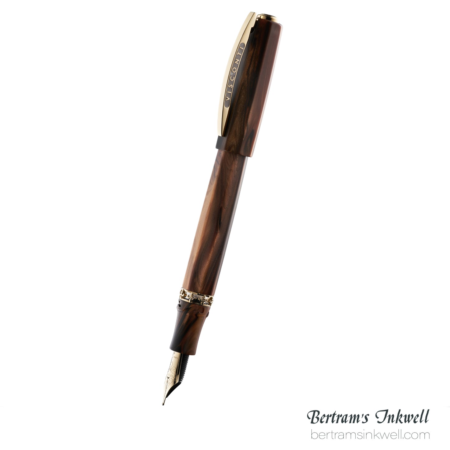 Visconti Medici Briarwood Gold Trim Oversize Fountain Pen