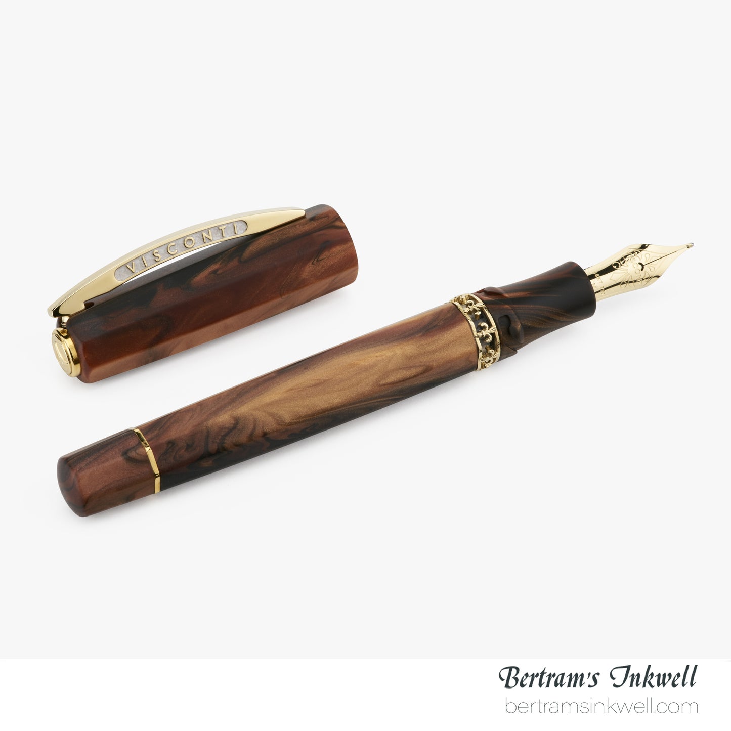 Visconti Medici Briarwood Gold Trim Oversize Fountain Pen
