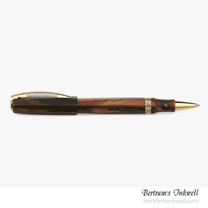 Visconti Medici Briarwood Gold Trim Oversize Rollerball