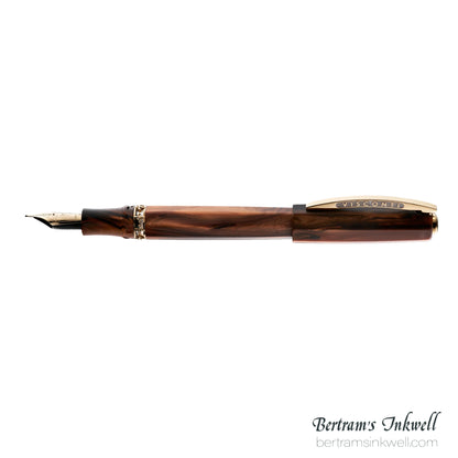 Visconti Medici Briarwood Gold Trim Fountain Pen