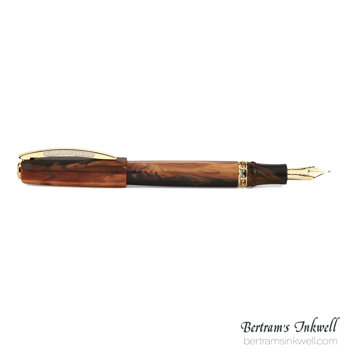 Visconti Medici Briarwood Gold Trim Fountain Pen