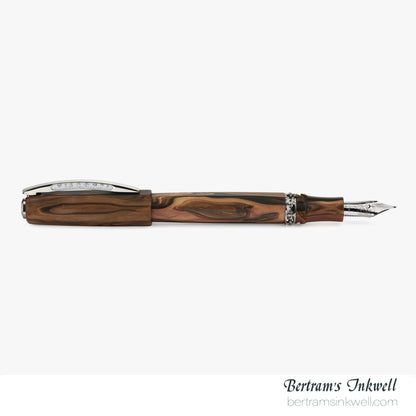 Visconti Medici Briarwood Ruthenium Trim Oversize Fountain Pen