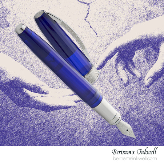 Visconti Michelangelo Translucent Blue Fountain Pen