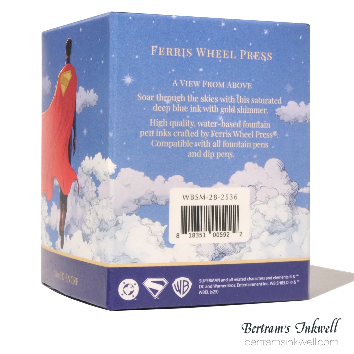 Ferris Wheel Press x Warner Bros Superman - Heroic Blue - 28ml Ink Bottle