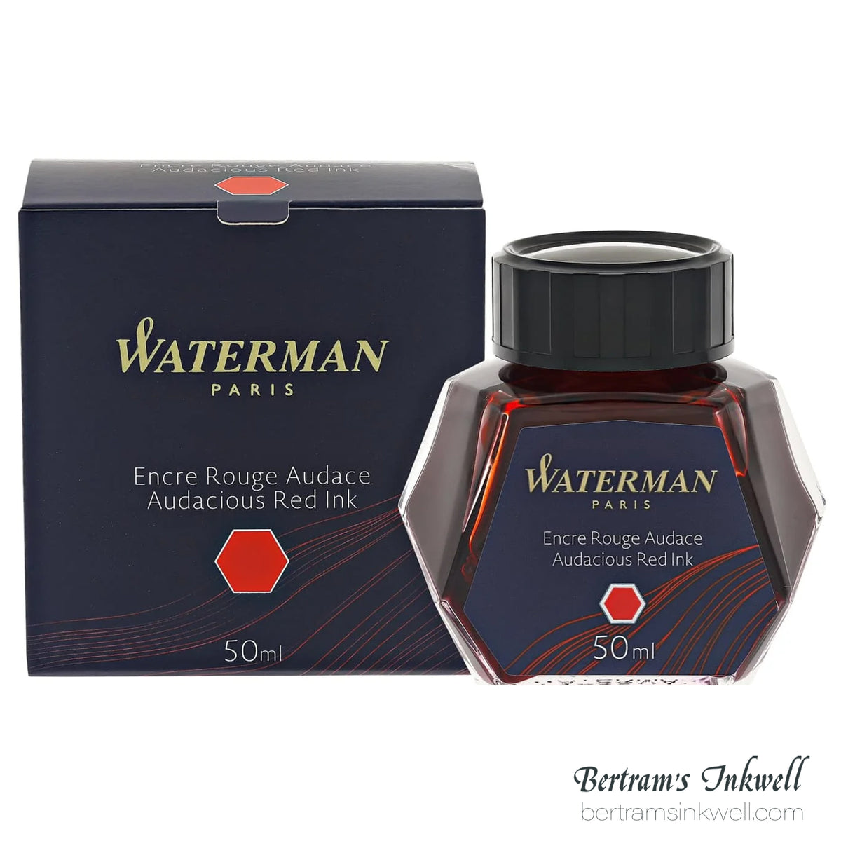 Waterman Audacious Red Fountain Pen Bottled Ink 50ml