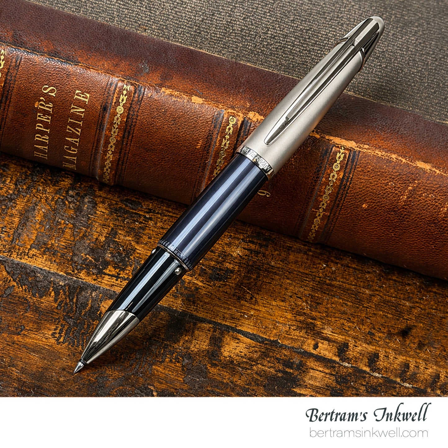 Waterman Edson Black Diamond Rollerball With Leather Pen Case 2008