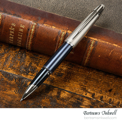Waterman Edson Black Diamond Rollerball With Leather Pen Case 2008
