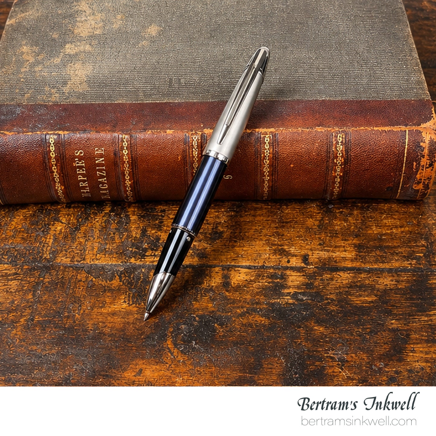 Waterman Edson Black Diamond Rollerball With Leather Pen Case 2008