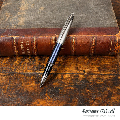 Waterman Edson Black Diamond Rollerball With Leather Pen Case 2008