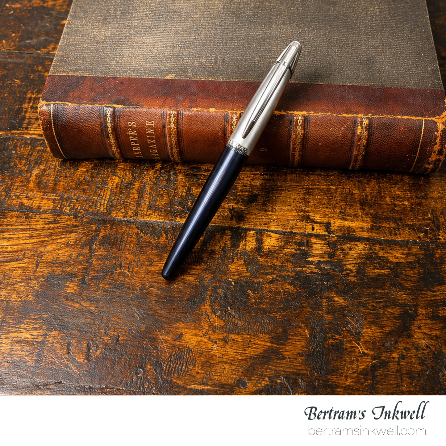 Waterman Edson Black Diamond Rollerball With Leather Pen Case 2008