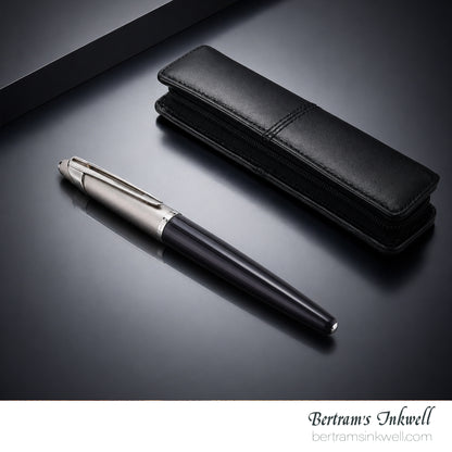 Waterman Edson Black Diamond Rollerball With Leather Pen Case 2008