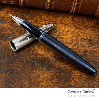 Waterman Edson Black Diamond Rollerball With Leather Pen Case 2008