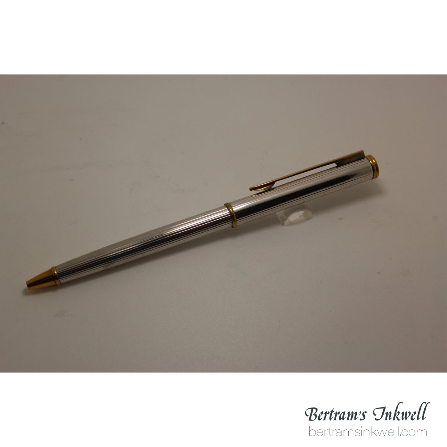 Waterman Executive Silver Fluted Ballpoint Pen