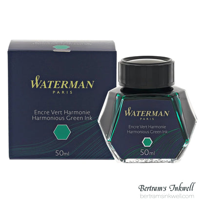 Waterman Harmonious Green Fountain Pen Bottled Ink 50ml