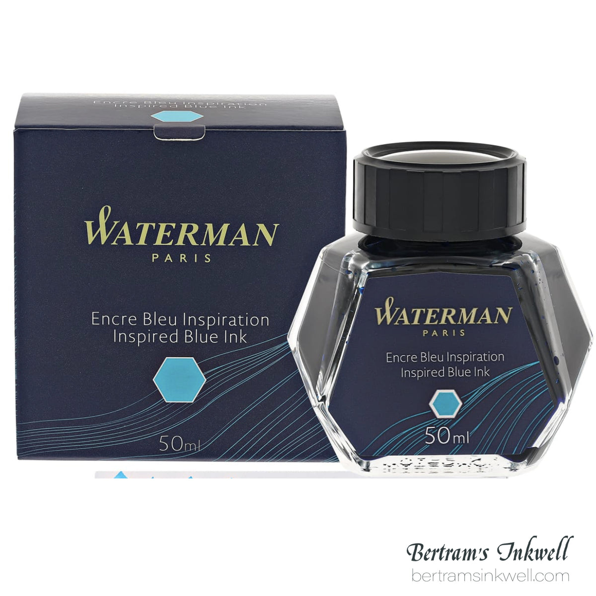Waterman Inspired Blue Fountain Pen Bottled Ink 50ml