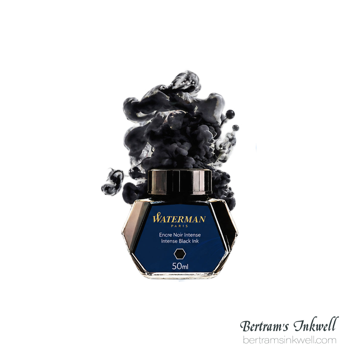 Waterman Intense Black Fountain Pen Bottled Ink 50ml