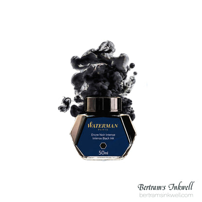 Waterman Intense Black Fountain Pen Bottled Ink 50ml