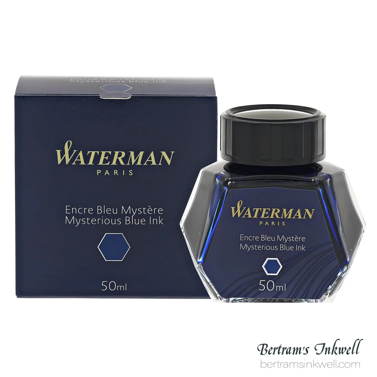 Waterman Mysterious Blue Fountain Pen Bottled Ink 50ml