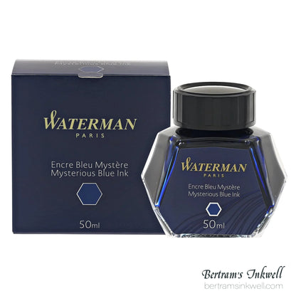 Waterman Mysterious Blue Fountain Pen Bottled Ink 50ml