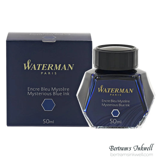 Waterman Mysterious Blue Fountain Pen Bottled Ink 50ml